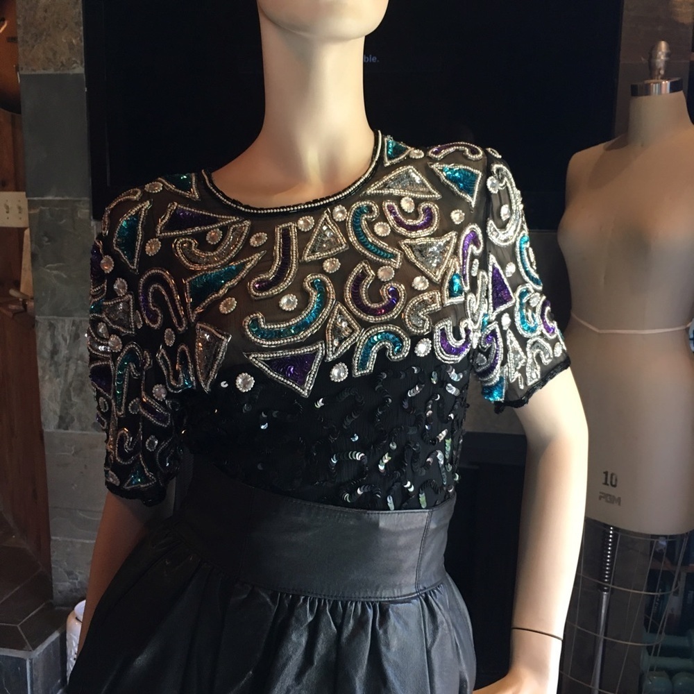 - Vintage sequin mobeife blouse - Picture 4 of 4
